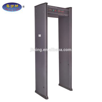 For gym, hotel,airport,court,post office security 6 detective zones walk through metal detector with (sound&light) alarm